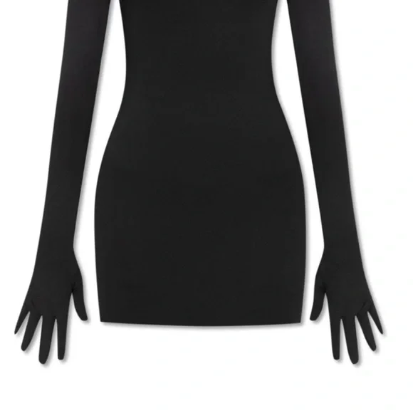 Vetements high neck glove mini dress